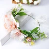 Handcrafted pink peony headband, Bohemian faux flower sweet garland headband Specification image